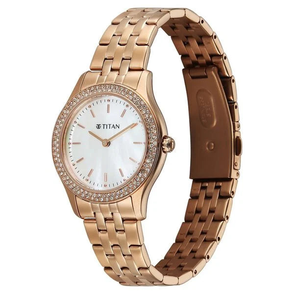 Titan Glamour Quartz Analog Watch For Women 95335wm01 - KRISHNA WATCH COMPANY