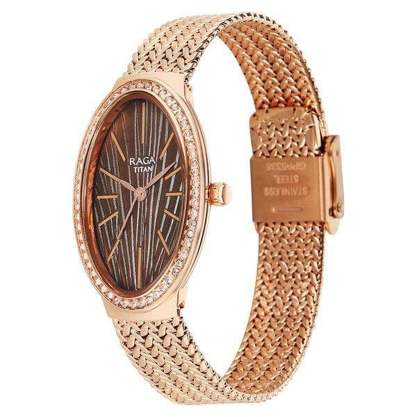 Titan Raga Glimmers Watch For Women - 95338WM01F - KRISHNA WATCH COMPANY