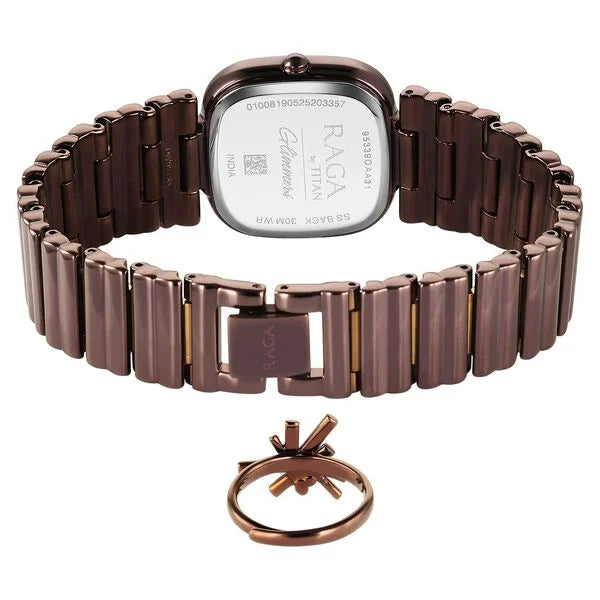 Titan Raga Glimmers Watch For Women - 95339QM01F - KRISHNA WATCH COMPANY
