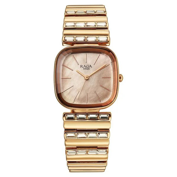 Titan Raga Glimmers Quartz Analog Watch For Women - 95339WM01F - KRISHNA WATCH COMPANY