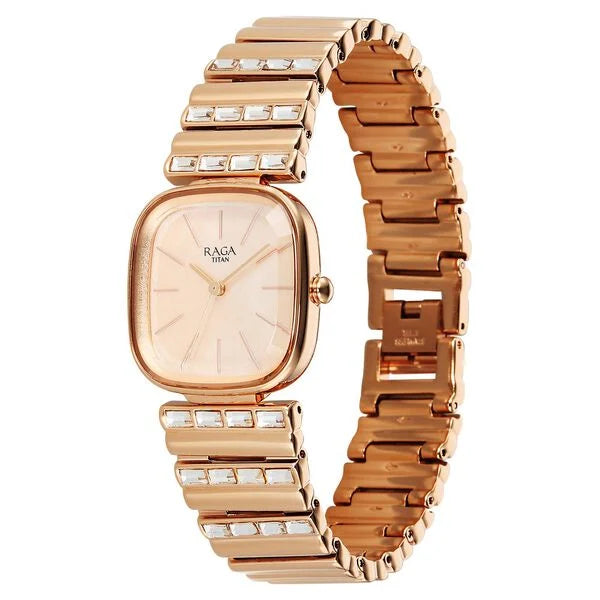 Titan Raga Glimmers Quartz Analog Watch For Women - 95339WM01F - KRISHNA WATCH COMPANY