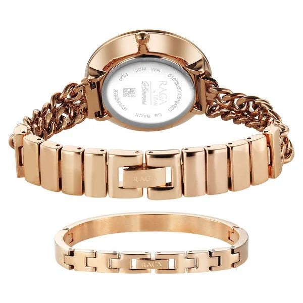 Titan Raga Glimmers Quartz Analog Watch For Women - 95342WM01F - KRISHNA WATCH COMPANY