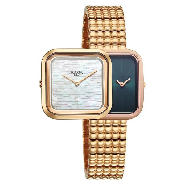 Titan Raga Glimmers Quartz Analog Watch For Women - 95343WM01 - KRISHNA WATCH COMPANY