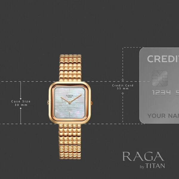 Titan Raga Glimmers Quartz Analog Watch For Women - 95343WM01 - KRISHNA WATCH COMPANY