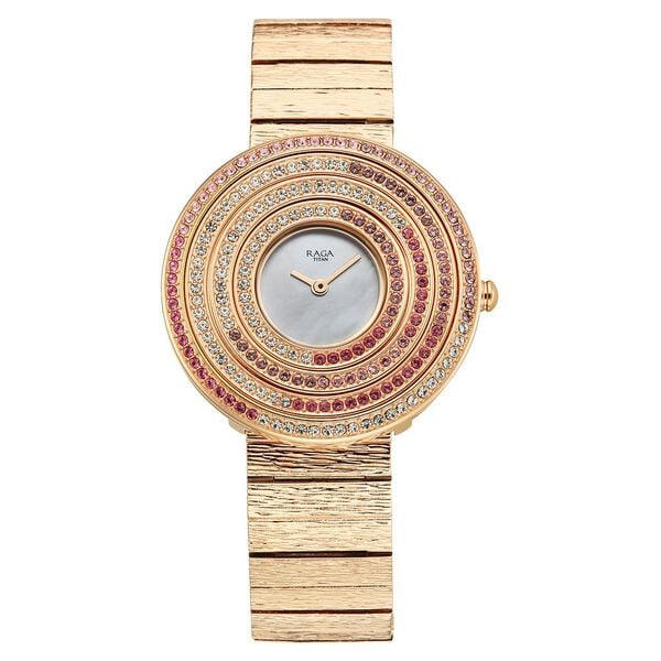 Titan Raga Glimmers Quartz Analog Watch For Women 95344wm01f - KRISHNA WATCH COMPANY