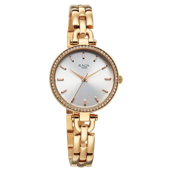Titan Raga Showstopper Quartz Analog Watch For Women - 95345WM01 - KRISHNA WATCH COMPANY