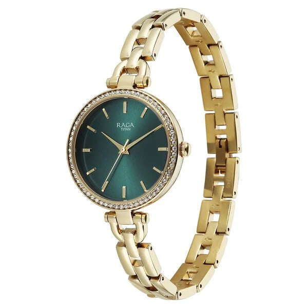 Titan Raga Showstopper Quartz Analog Watch For Women - 95345YM01 - KRISHNA WATCH COMPANY