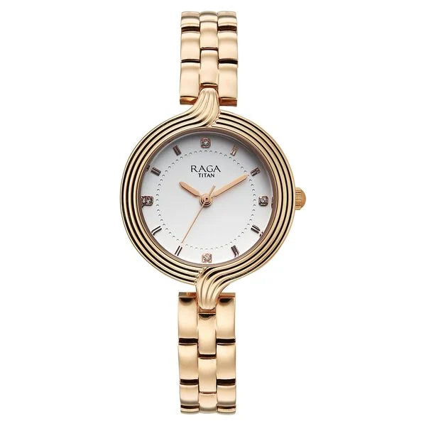 Titan Raga Showstopper Quartz Analog Watch For Women - 95346WM01 - KRISHNA WATCH COMPANY