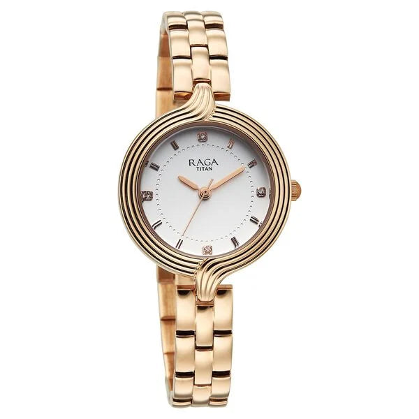 Titan Raga Showstopper Quartz Analog Watch For Women - 95346WM01 - KRISHNA WATCH COMPANY