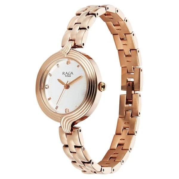 Titan Raga Showstopper Quartz Analog Watch For Women - 95346WM01 - KRISHNA WATCH COMPANY