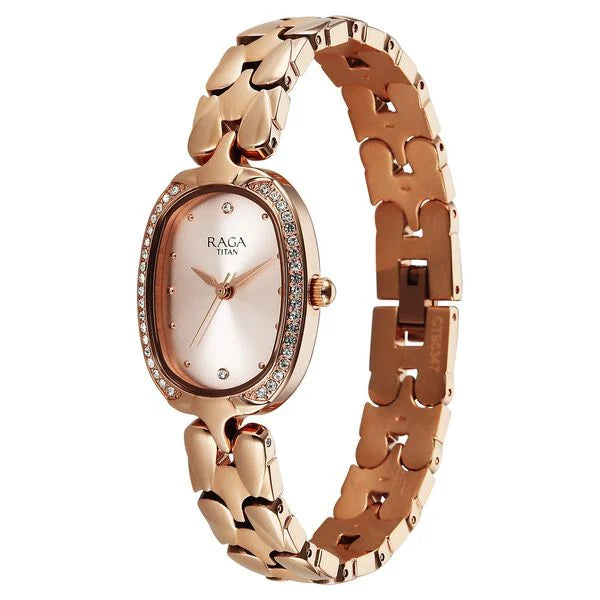 Titan Raga Showstopper Quartz Analog Watch For Women - 95347WM01 - KRISHNA WATCH COMPANY