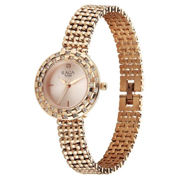 Titan Raga Showstopper Quartz Analog Watch For Women - 95350WM01 - KRISHNA WATCH COMPANY