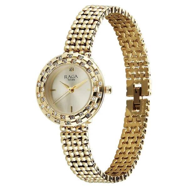 Titan Raga Showstopper Watch For Women - 95350YM01 - KRISHNA WATCH COMPANY
