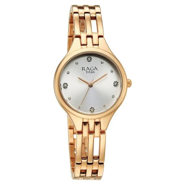 Titan Raga Showstopper Quartz Analog Watch For Women - 95356WM01 - KRISHNA WATCH COMPANY