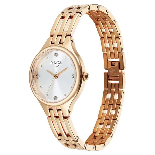 Titan Raga Showstopper Quartz Analog Watch For Women - 95356WM01 - KRISHNA WATCH COMPANY