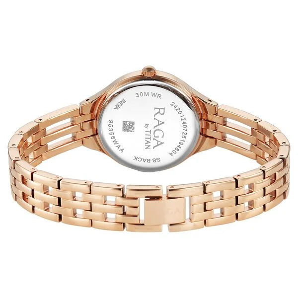 Titan Raga Showstopper Quartz Analog Watch For Women - 95356WM01 - KRISHNA WATCH COMPANY
