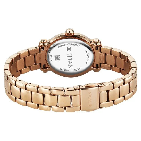 Titan Glamour Quartz Watch For Women 95359wm01 - KRISHNA WATCH COMPANY