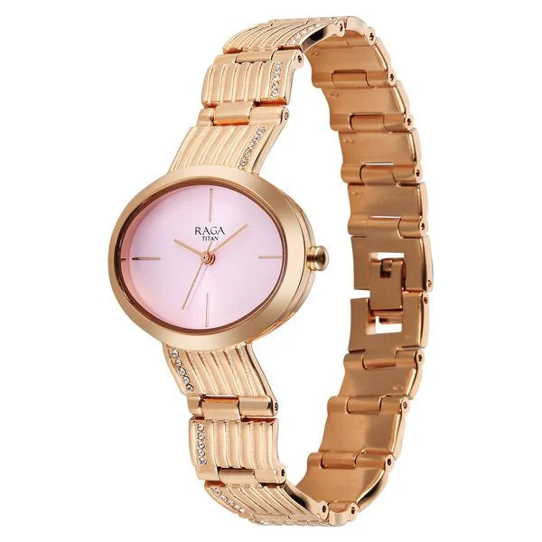 Titan Raga Glimmers Quartz Watch For Women 95362wm01 - KRISHNA WATCH COMPANY