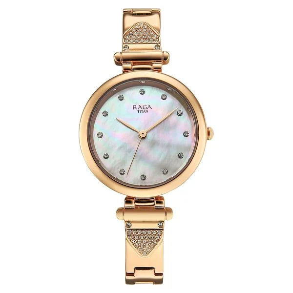 Titan Raga Glimmers Watch For Women 95363wm01 - KRISHNA WATCH COMPANY