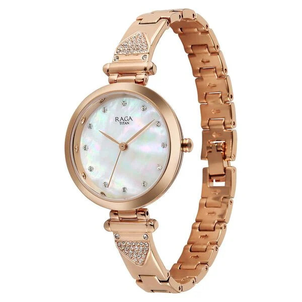 Titan Raga Glimmers Watch For Women 95363wm01 - KRISHNA WATCH COMPANY