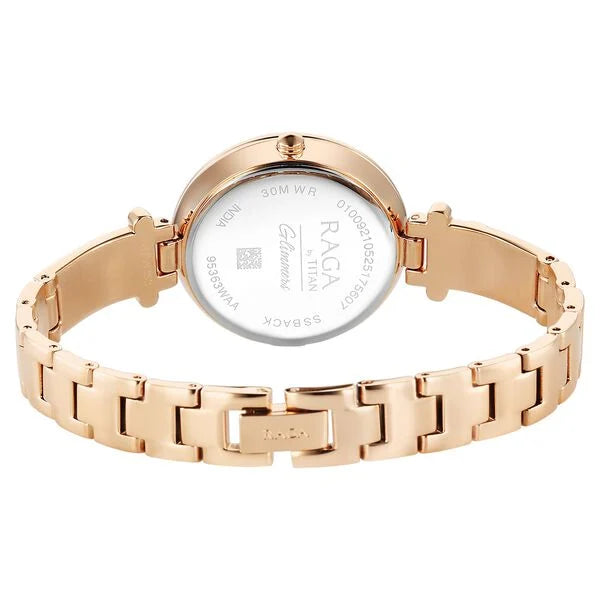 Titan Raga Glimmers Watch For Women 95363wm01 - KRISHNA WATCH COMPANY