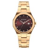 Titan Purple Time Deluxe Quartz Analog Watch For Women 95376wm01
