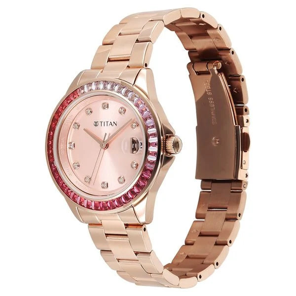 Titan Glamour Quartz Analog Watch For Women 95382wm01 - KRISHNA WATCH COMPANY
