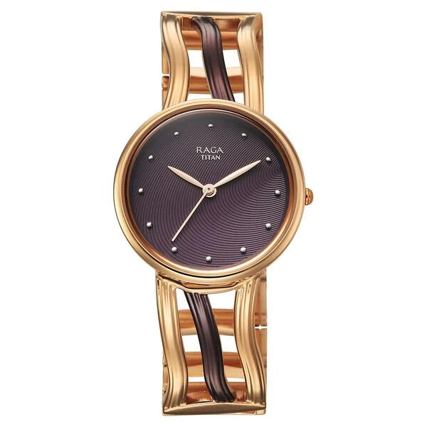 Titan Raga Sierra Quartz Analog Brown Dial Watch For Women 95388km01