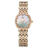 Titan Raga Spotlight Quartz Analog White Dial Rose Gold Metal Strap Watch For Women 95421wm01