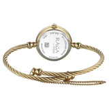 Titan Raga Spotlight Quartz Analog White Dial Golden Metal Strap Watch For Women 95425ym01