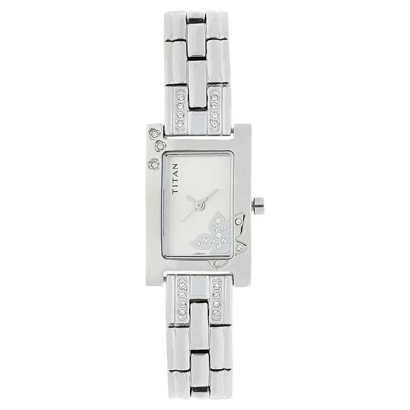 Titan Raga Silver Dial Analog Metal Strap Watch for Women 9716SM01 - KRISHNA WATCH COMPANY