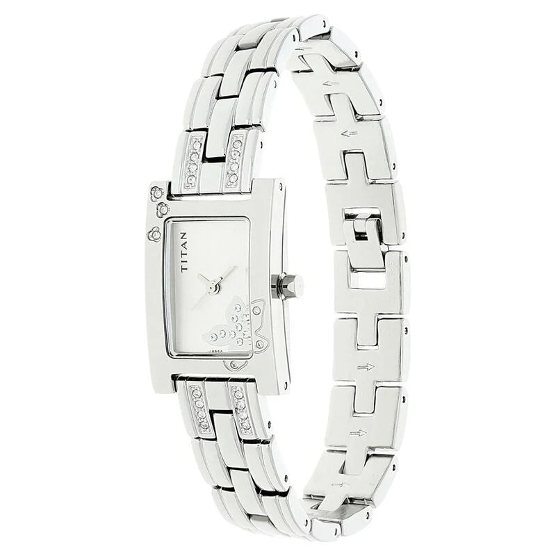 Titan Raga Silver Dial Analog Metal Strap Watch for Women 9716SM01 - KRISHNA WATCH COMPANY