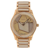 Xylys Shimmer Swiss Analog Steel & Ceramic Mother of Pearl White Dial Watch for Women 9766wd02m