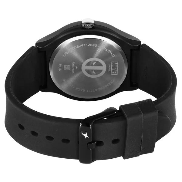 Fastrack Deadpool Wolverine Quartz Analog Black Dial With Black Silicone Strap Watch For Unisex 9915pp103 - KRISHNA WATCH COMPANY