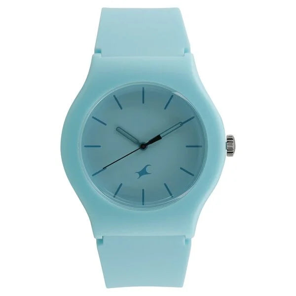 Fastrack Quartz Analog Blue Dial Silicone Strap Watch for Unisex ns9915pp53 / 9915pp53 - KRISHNA WATCH COMPANY