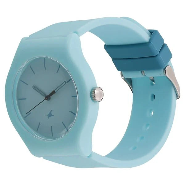 Fastrack Quartz Analog Blue Dial Silicone Strap Watch for Unisex ns9915pp53 / 9915pp53 - KRISHNA WATCH COMPANY