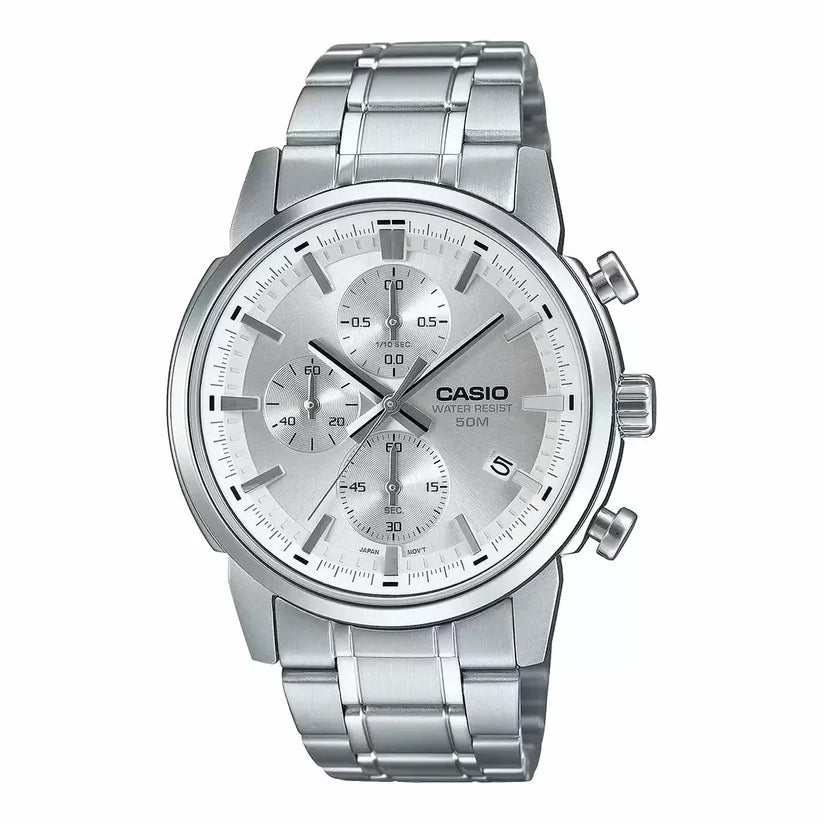 CASIO Enticer Silver Dial Analog Watch MEN MTP-E510D-7AVDF - A2305 - KRISHNA WATCH COMPANY
