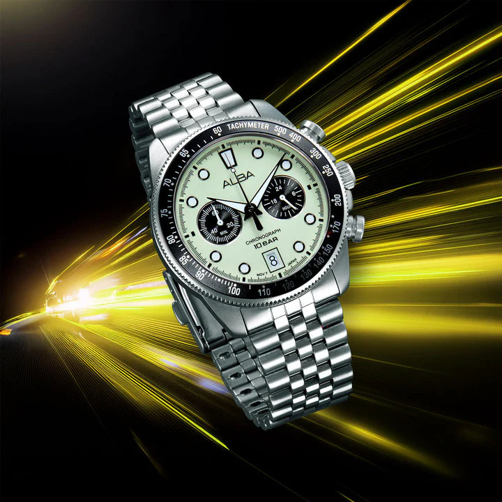 ALBA Neon Lime Chronograph Watch A4B033X1 - KRISHNA WATCH COMPANY