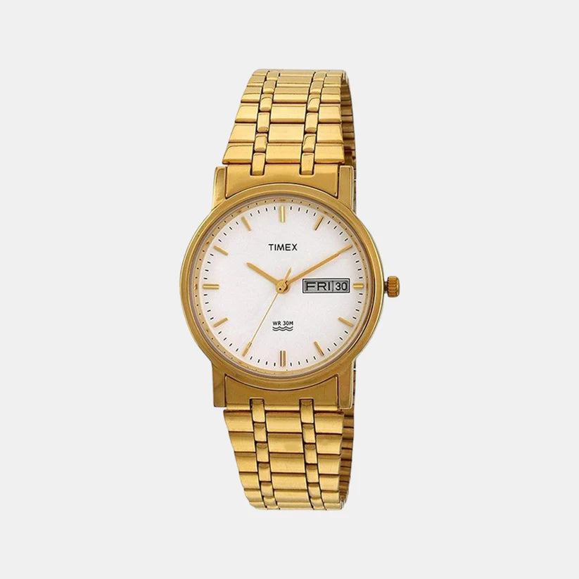 Timex Men's Champagne Analog Stainless Steel Watch A503 - KRISHNA WATCH COMPANY