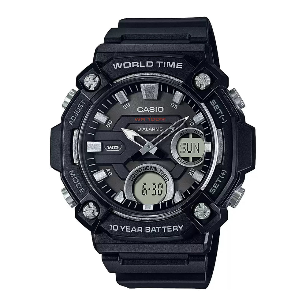 YOUTH AEQ-120W-1AVDF - AD262 Black Analog-Digital - Men's Watch - KRISHNA WATCH COMPANY