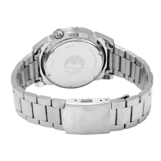 Alba Stainless Steel Analog Blue Dial Silver Strap Men's Watch AG8M07X1 - KRISHNA WATCH COMPANY