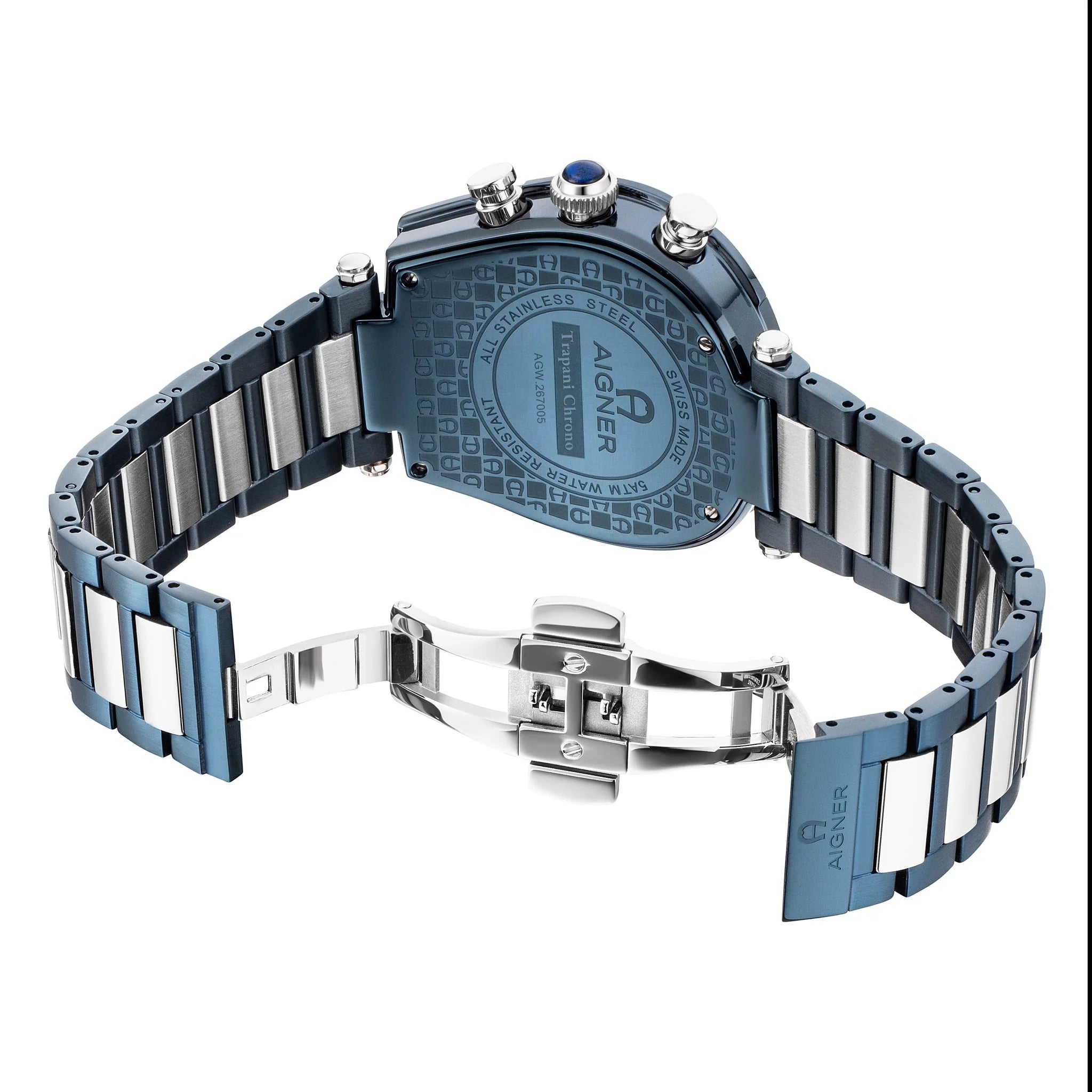AIGNER TRAPANI CHRONO WATCH FOR MEN AIAGW267005W - KRISHNA WATCH COMPANY