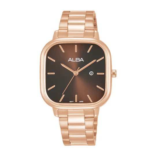 ALBA Cocoa Brown Ladies Watch - AH7BY6X1 - KRISHNA WATCH COMPANY