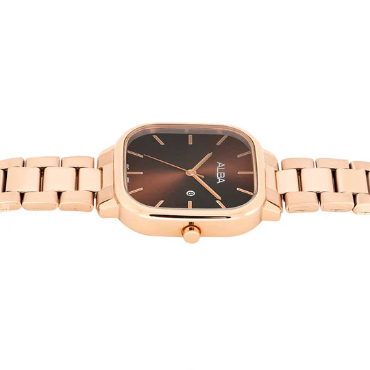ALBA Cocoa Brown Ladies Watch - AH7BY6X1 - KRISHNA WATCH COMPANY