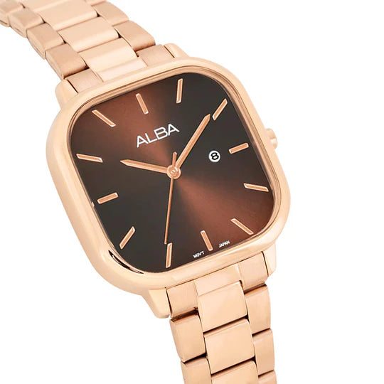 ALBA Cocoa Brown Ladies Watch - AH7BY6X1 - KRISHNA WATCH COMPANY