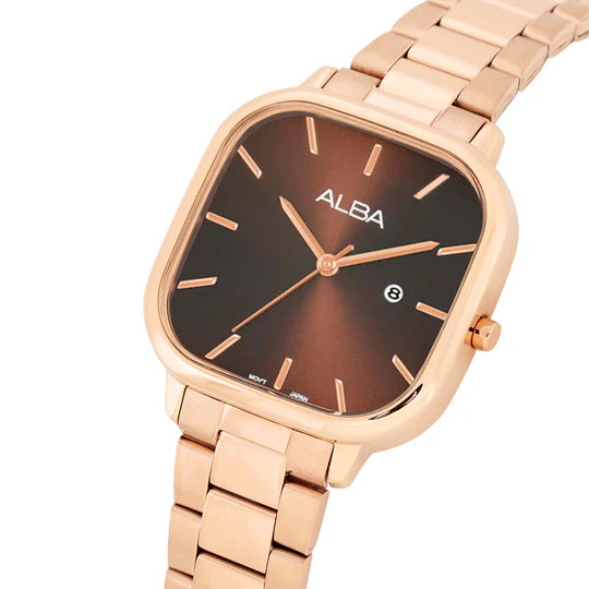 ALBA Cocoa Brown Ladies Watch - AH7BY6X1 - KRISHNA WATCH COMPANY