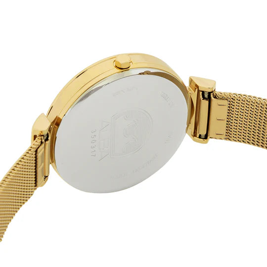 ALBA Silver Shimmer Dial With Gold Straps Ladies Watch AH7CA2X1 - KRISHNA WATCH COMPANY