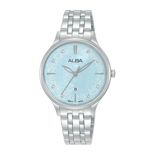 ALBA Light Blue MOP Patterned Dial-AH7CR9X1