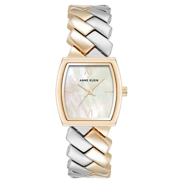 Anne Klein Quartz Analog Mother Of Pearl Dial Metal Strap Watch For Women ak5123mptt