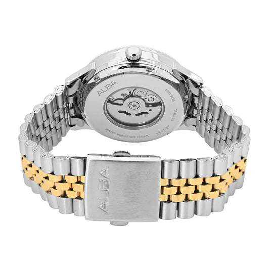 ALBA Gold+Silver Strap Mechanical AL4233X1 - KRISHNA WATCH COMPANY